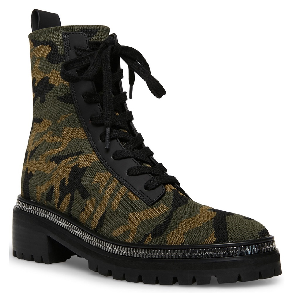 STEVEN NEW YORK Firenze Knit Combat Boots